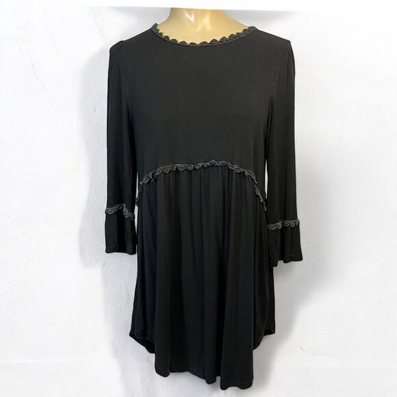 VINTAGE POL Y2K Baby Doll Top Bell Sleeves Lace Small WhimseyGoth  FairyGrunge - Picture 1 of 7